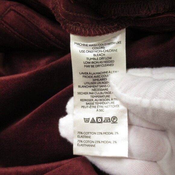 Anthropologie Pilcro Pull-On Mid-Rise Retro Flare Velvet Jeans Chestnut 27 - Picture 8 of 9